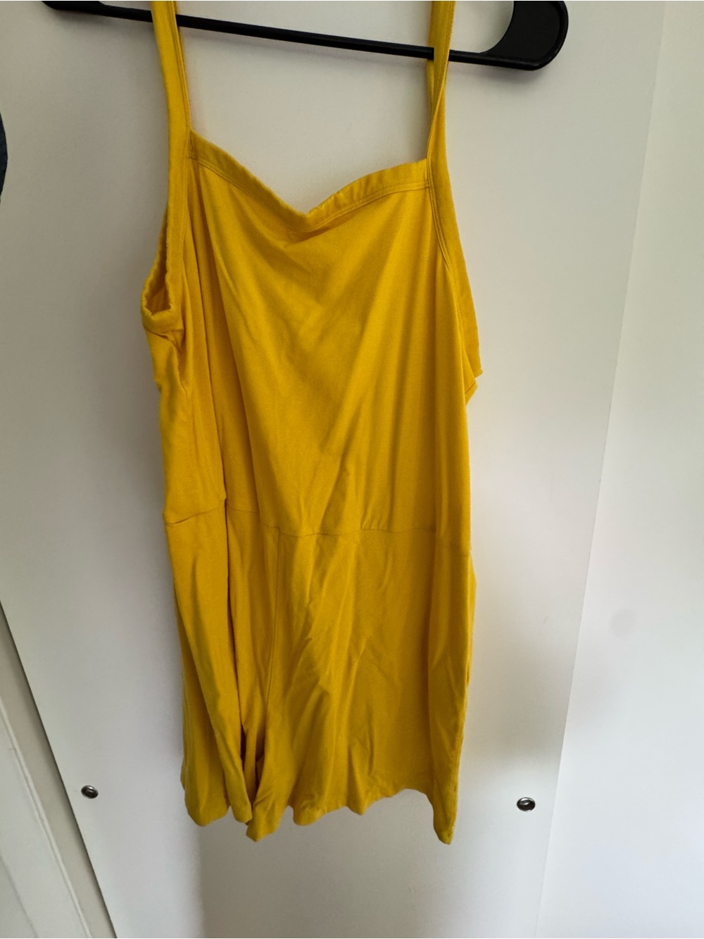 Yellow Spaghetti Strap Romper